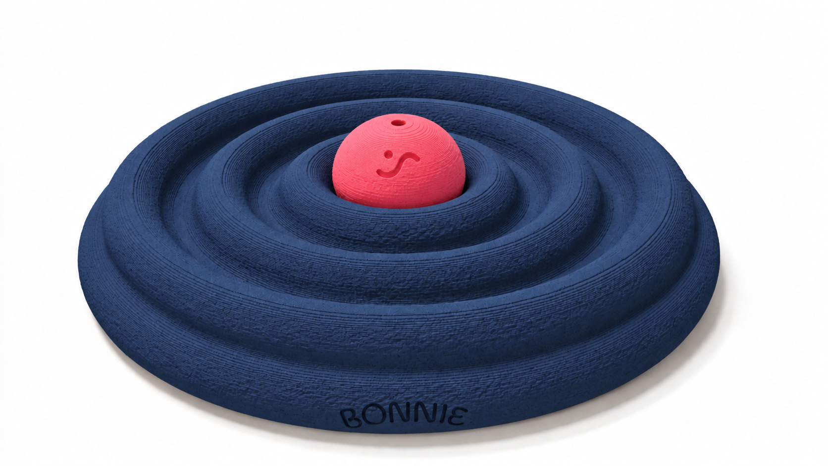 Órbita incense holder in dark blue with a pink pebble